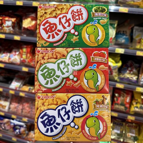ORION鱼仔饼干烤鸡海苔牛奶
