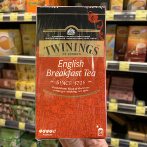 香港代购 英国进口Twinings川宁早餐红茶茶包盒装25包 休闲饮品