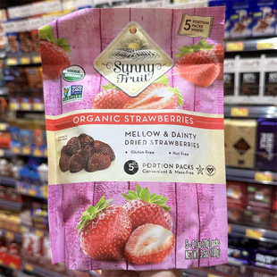 香港代购 进口 SUNNY FRUIT有机士多啤梨干100g 水果干休闲零食