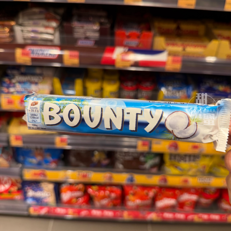 香港代购荷兰Bounty椰子椰蓉夹心巧克力双层椰肉进口网红零食甜点
