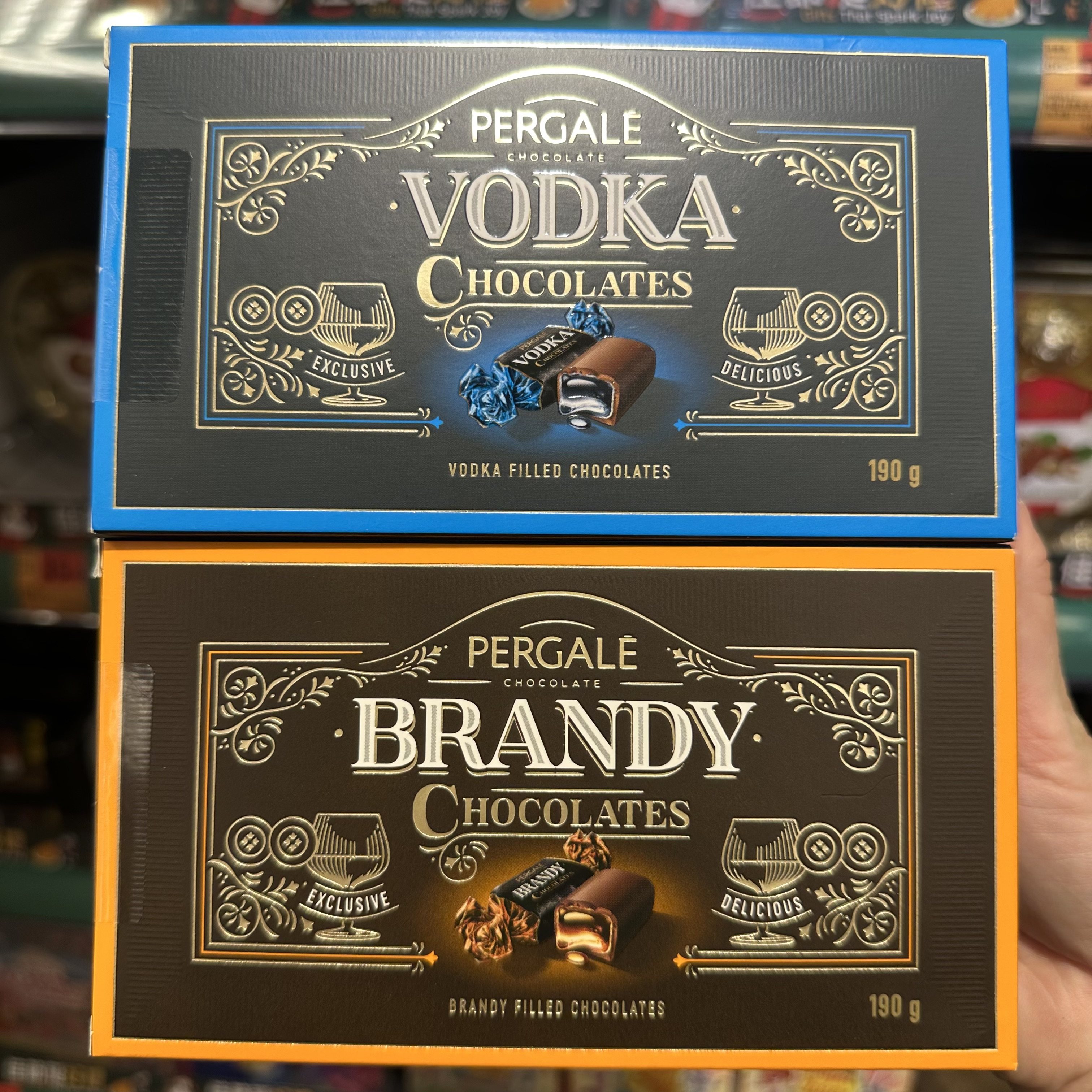 香港代购立陶宛进口Pergale白兰地酒心巧克力礼盒装高档伴手礼