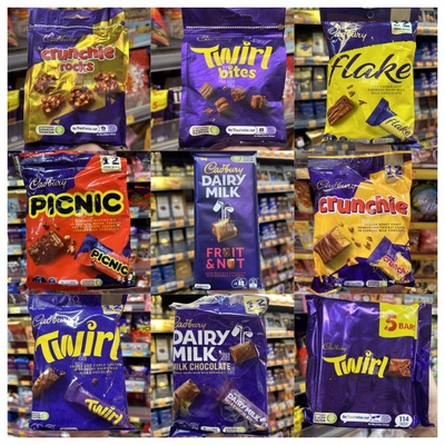 现货 香港代购 Cadbury吉百利进口情侣解馋坚果牛奶黑巧克力零食