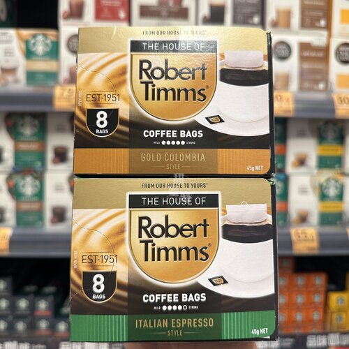 香港代购 澳洲Robert Timms罗伯特替姆斯 速溶滤袋咖啡 独立包装