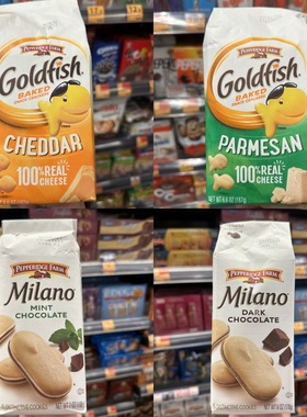 香港代购 美国非凡农庄Goldfish金鱼仔系列造型饼干187g