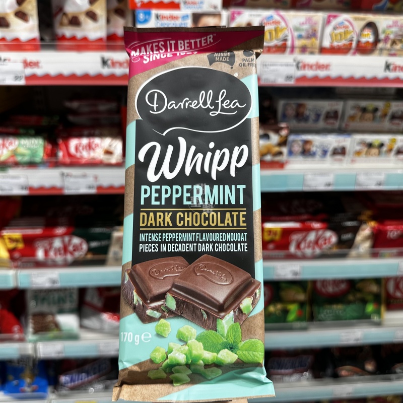 香港代购 进口Darrell Lea薄荷黑朱古力170g解馋休闲巧克力零食