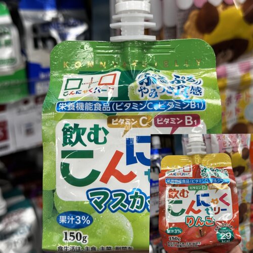 香港代购 yokoo青提果汁蒟蒻啫喱/苹果果汁蒟蒻啫喱饮品果冻零食