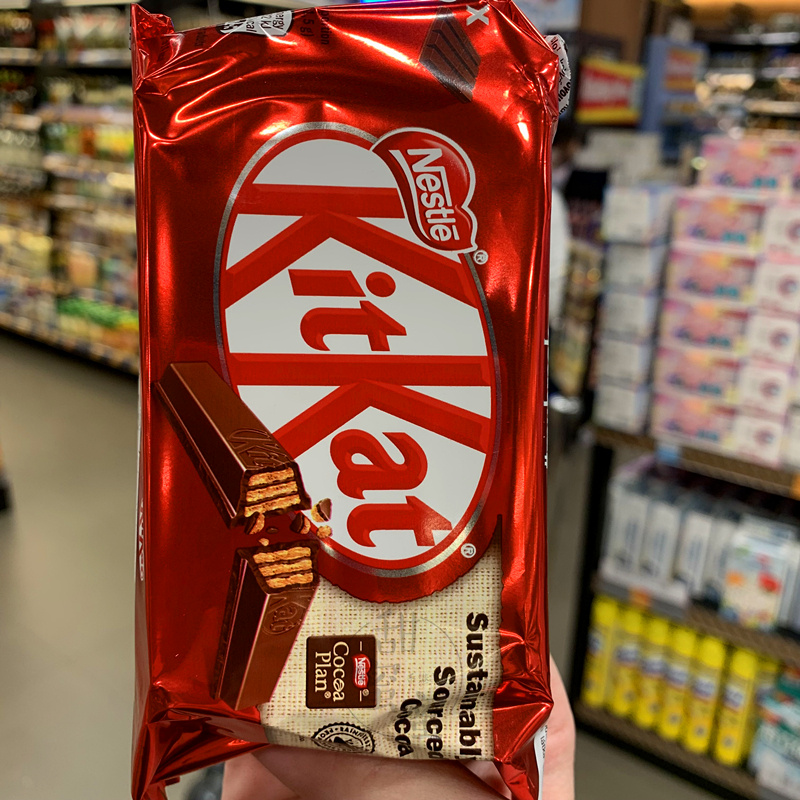 香港代购德国进口 KitKat/雀巢奇巧3X巧克力威化饼休闲零食124g-封面