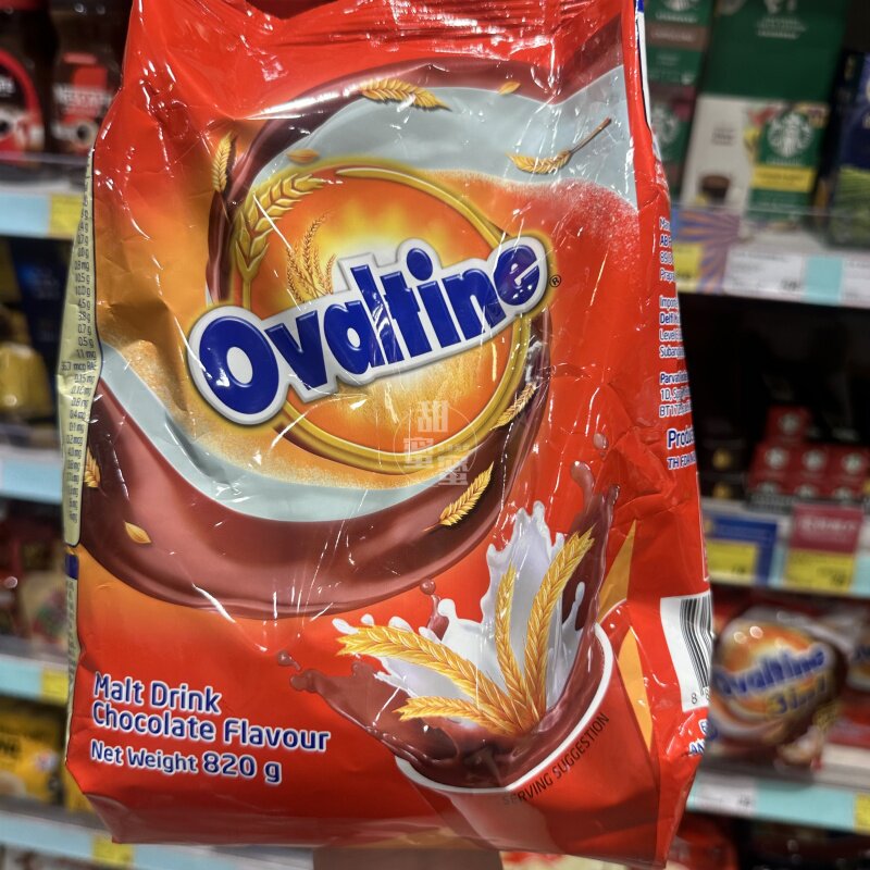 香港代购 泰国Ovaltine阿华田3合1巧克力麦芽冲饮品820g可可粉