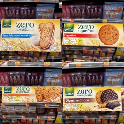 香港代购 GULLON无添加糖乳酪夹心饼/消化饼/全麦饼/朱古力饼干