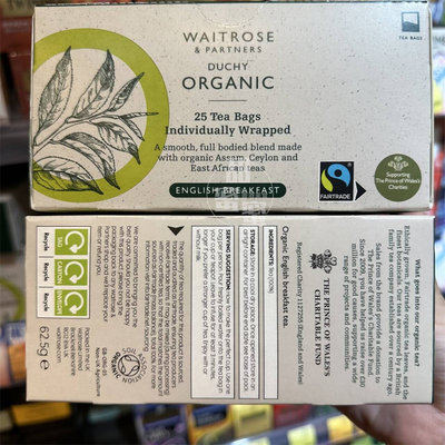 WAITROSEDUCHY有机英式早餐茶