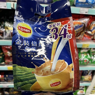 香港代购 进口 Lipton/立顿金装倍醇奶茶16.5克34条休闲饮品