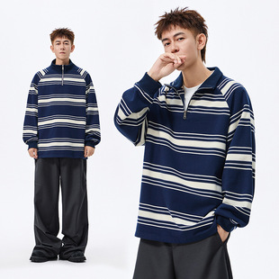 智快鱼曼哈顿港仔文艺男店铺法国公鸡男装2026新款痞帅单农卫衣男