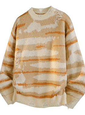 智快鱼曼哈顿港仔文艺男店铺法国公鸡男装2026新款痞帅ushi针织衫