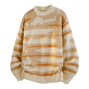 智快鱼曼哈顿港仔文艺男店铺法国公鸡男装2026新款痞帅ushi针织衫