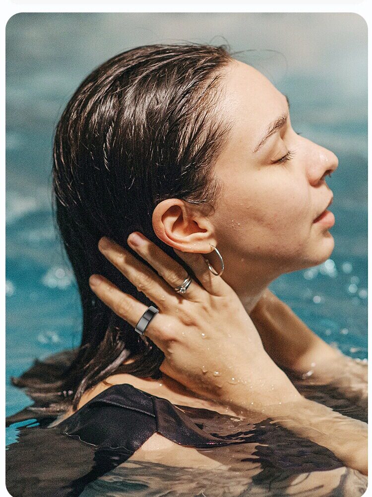 블랙 기술 스마트 링 수면 모니터링 링 하루 종일 심박수 혈압 혈액 산소 건강 모니터링 멀티 스포츠 기능