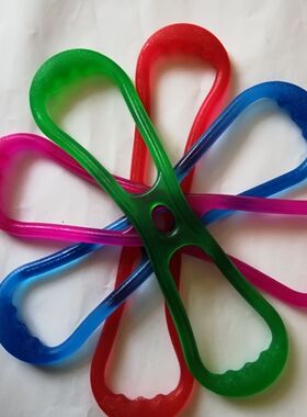 弹性硅胶红色拉力绳弹力绳果冻硅胶拉力器带高弹力拉力带拉绳