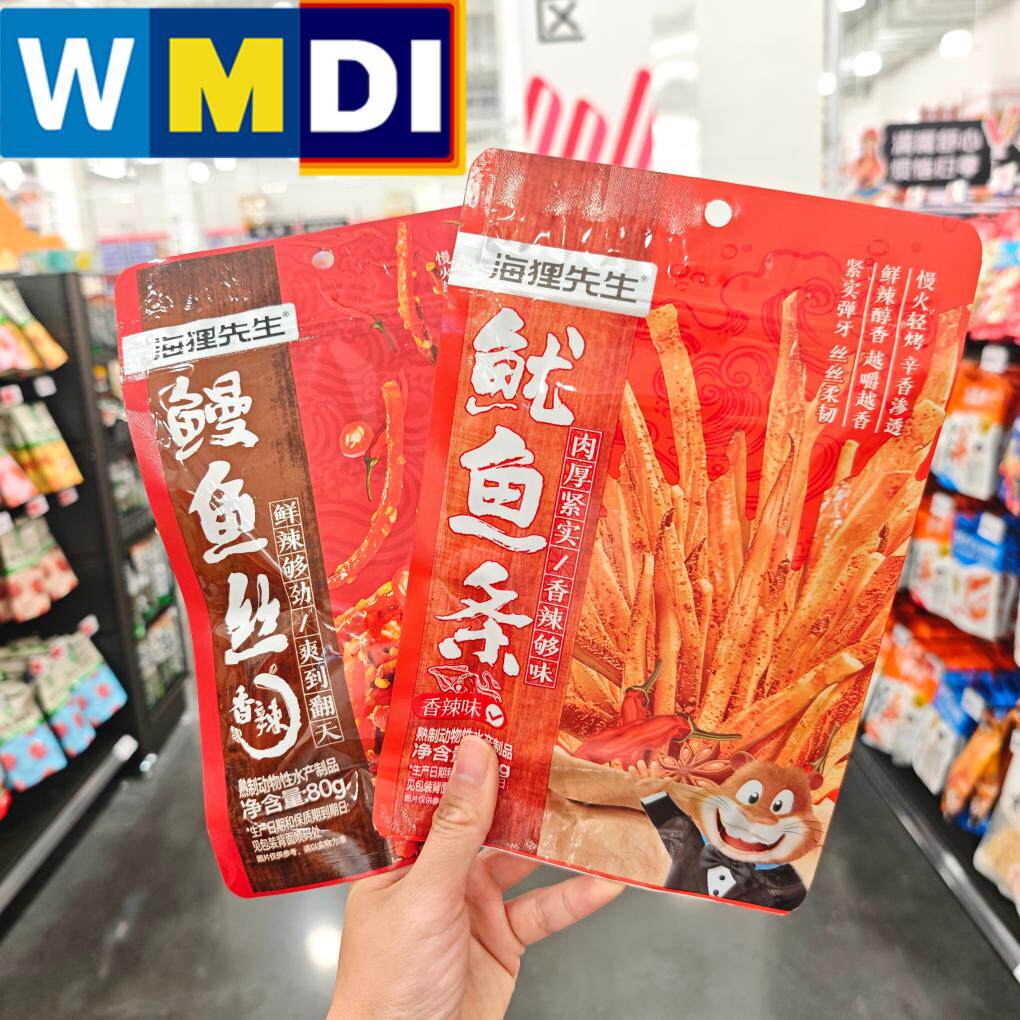 大润发正品代购海狸先生鱿鱼条香辣味鱿鱼丝袋装鱿鱼仔零食