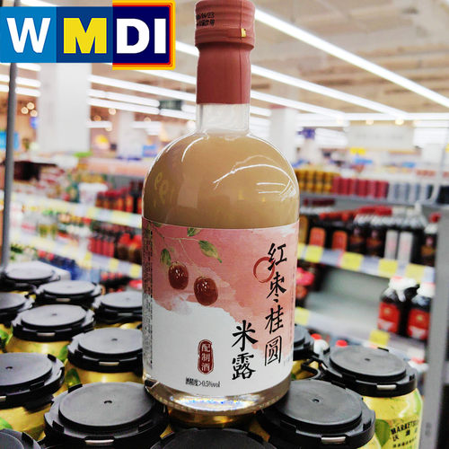 惠宜红枣桂圆米露375ml低度甜酒女士糯米酒沃尔玛超市正品代购