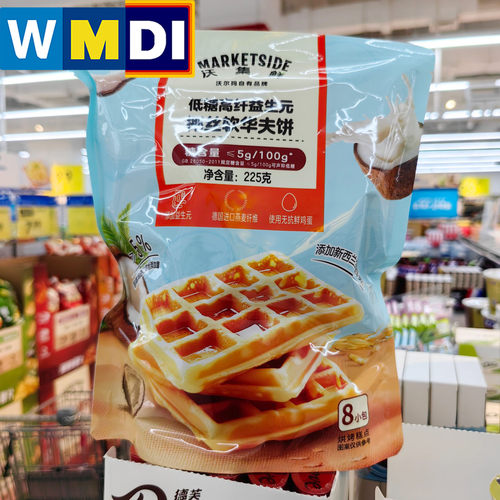 沃集鲜低糖高纤益生元椰丝软华夫饼225g独立包装8小包沃尔玛代购
