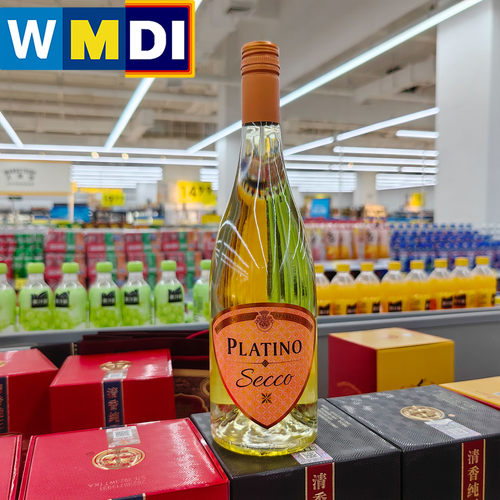 沃尔玛代购西班牙PLATINO铂金诺起泡白葡萄酒配制酒750ml超市正品