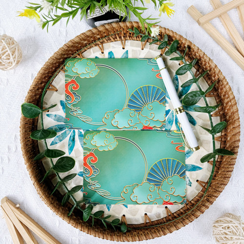 国潮蓝色经典主持人手卡结婚誓词宣言舞台发言稿演讲硬卡纸台词卡