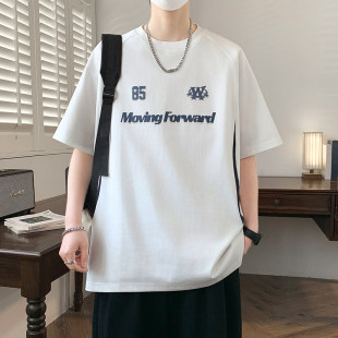 上衣 学院风休闲T恤宽松运动男生百搭短袖 2026夏季 上新青少年美式