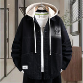 2026青少年穿搭新款 高品质可脱卸帽牛仔外套潮流痞帅印花百搭夹克