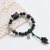 森系小众猫头鹰景德镇串珠陶瓷手链情侣闺蜜高颜值瓷珠手串536