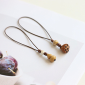 国风手工雕刻桃木莲蓬挂饰学生手机挂件葫芦小包挂文艺吊坠269