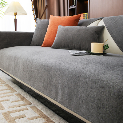 棉麻四季防滑防猫抓沙发垫子