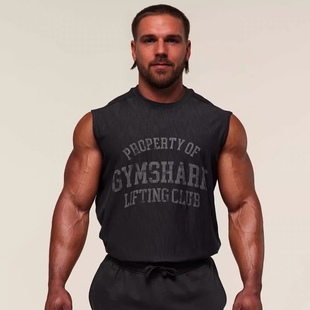 竹节棉背心 LIGHTWEIGHT坎肩男运动宽肩休闲宽松无袖 新款 GYMSHARK