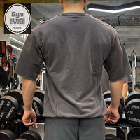 GYMSHARK HERITAGE Loose short-sleeved men's and women's American sporty casual cotton and wool loop round-neck half-sleeve thumbnail 5
