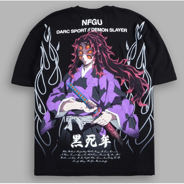 超帅DARCSPORT狼头鬼灭之刃短袖联名男女美式运动休闲宽松印花T恤