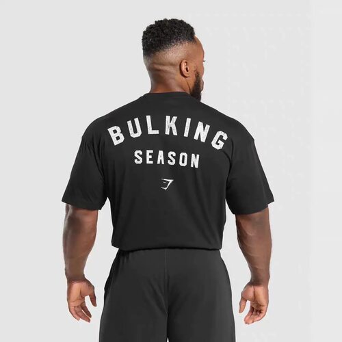 肌肉鲨鱼BULKING运动宽松棉短袖