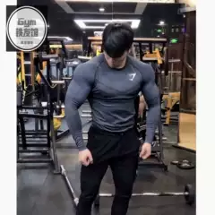 Gymshark Vital Seamless Phantom Long-Sleeved Men's American-Style Sports Fitness High-Elastic Quick-Drying Training Tight-Fitting T-Shirt