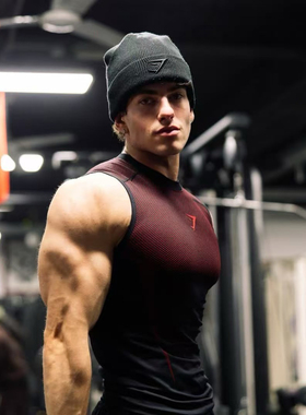 新款GYMSAHRK ONYX5.0超级英雄背心男3D蜂窝运动速干高弹紧身坎肩