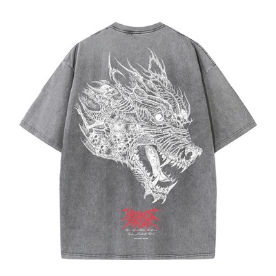 美式DARCSPORT狼头水洗棉质短袖