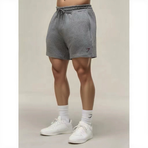 重磅GYMSHARK Power wordmark棉质透气男士运动健身休闲四分短裤