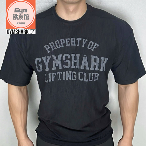 GYMSHARK LIGHTWEIGHT竹节棉短袖男士运动休闲透气宽松舒适棉t恤