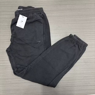 运动休闲宽松棉质收口卫裤 GYMSHARK 男美式 WASHED水洗长裤 POWER