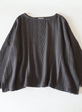 时尚大宽松显瘦日系女士长袖T恤套头衫春秋季新款上衣T169