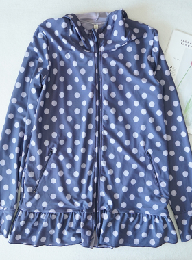 瑕疵捡漏日系女士连帽防晒衣服夏季长袖T恤外套W57宽松中长款帽衫