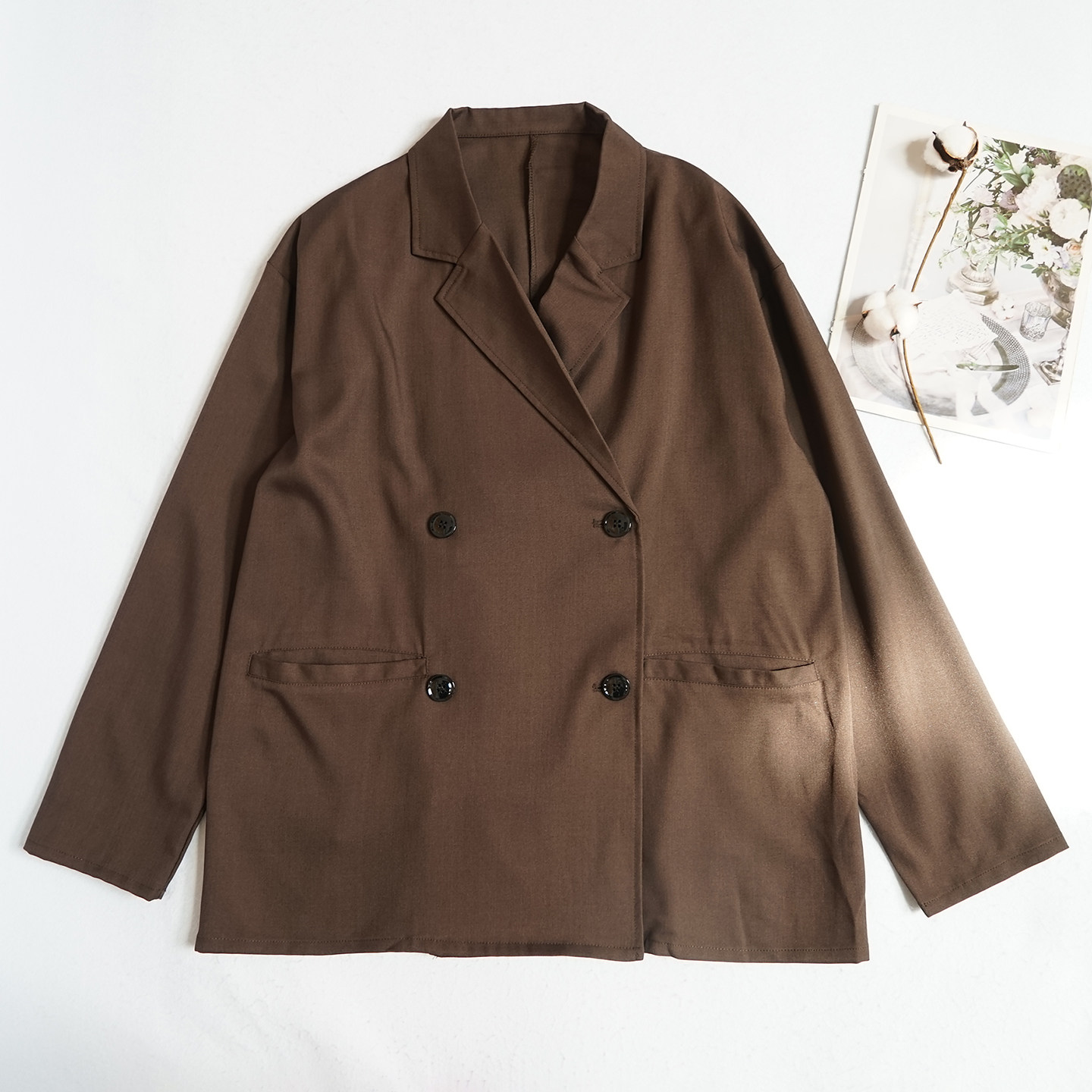 薄西服新款正装西装上衣日系女士宽松外套女款秋季通勤女装W105