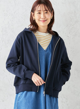 通勤外套春秋款女士拉链帽衫卫衣S53休闲百搭长袖连帽开衫开身