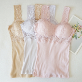 新款 一体式 蕾丝背心文胸内衣无钢圈睡眠日系女士螺纹棉N90