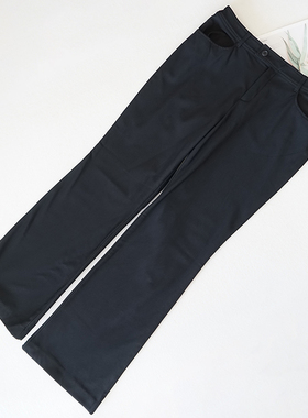 早春女士加绒长裤微喇裤中腰百搭保暖女裤薄绒裤子K111