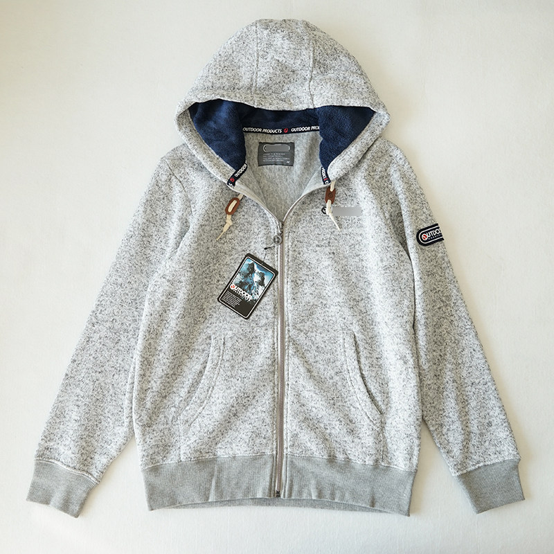 加绒大码男装外套连帽卫衣