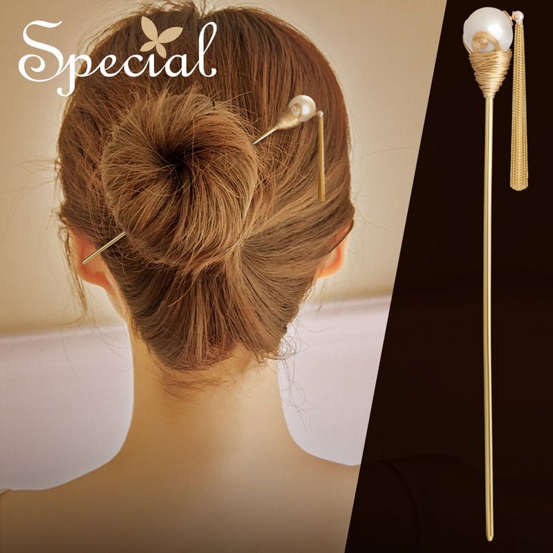 SPECIAL巴洛克淡水珍珠复古流苏显瘦发饰头饰发簪女手工2026礼物