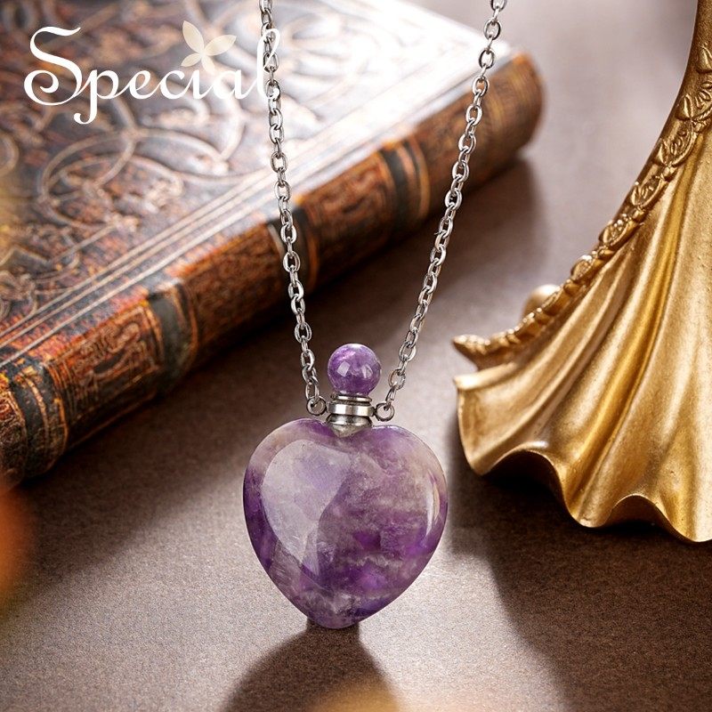 SPECIAL百搭紫水晶项链爱心吊坠女颈链锁骨链气质礼物2026年新款