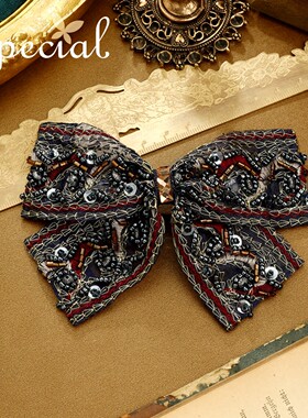 SPECIAL复古发饰头饰蝴蝶结发夹女款后脑勺防滑弹簧夹2026年新款